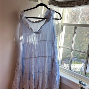 Crown & Ivy Light Blue Striped Tunic